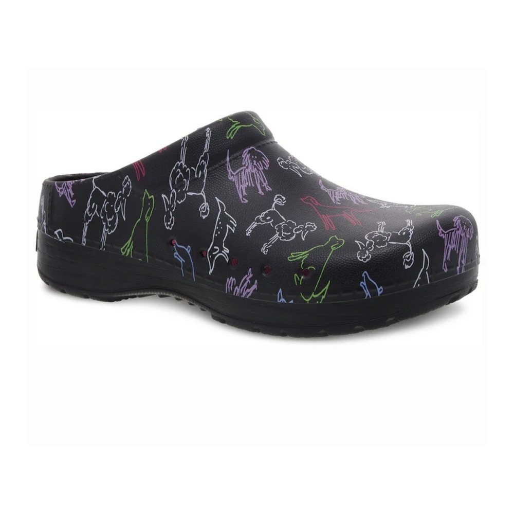 Dansko Kane Molded Dog Themed Clogs Amazing Condition Arch Support Size 42